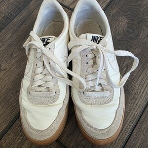 Nike White and Tan Sneakers